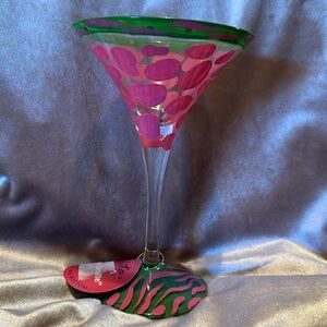 Lolita Martini Glass Pink Giraffe NWOB
